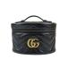 [ б/у ]GUCCI Gucci GGma-monto косметичка сумка женский черный чёрный кожа Mini сумка макияж сумка cosme сумка 624615