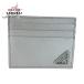  прекрасный товар PRADA Prada safia-no silver gray кожа футляр для карточек чехол для пропуска футляр для визитных карточек женский 1-0251771