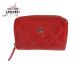 CHANEL Chanel matelasse здесь Mark красный серебряный металлические принадлежности эмаль футляр для карточек ячейка для монет женский 410151