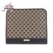  прекрасный товар GUCCI Gucci авторучка с футляром бежевый черный чёрный GG парусина / кожа 019 0434 портфель документы кейс женский 500282