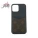  прекрасный товар LOUIS VUITTON Louis Vuitton монограмма iPhone12ProMax Brown черный PVC/ кожа iPhone кейс для мужчин и женщин женский 506228