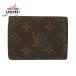 LOUIS VUITTON Louis Vuitton монограмма Brown PVC M62920 футляр для визитных карточек футляр для карточек женский 601047
