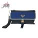  прекрасный товар PRADA Prada te Hsu tosafia-no треугольник Logo plate blue black серебряный металлические принадлежности нейлон / кожа клатч мужской 601250