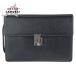 ���i Salvatore Ferragamo �T�����@�g�[���t�F���K�� �_�C�������b�N�� �u���b�N �� �V���o�[���� ���U�[ �N���b�`�o�b�O 601327
