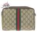 GUCCI Gucci Vintage Sherry линия Old Gucci бежевый Gold металлические принадлежности GGs шкив m парусина клатч 601349
