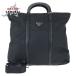 ���i PRADA �v���_ �e�X�[�g �O�p���S�v���[�g 2way �u���b�N �� �V���o�[���� �i�C����/���U�[ �V�����_�[�o�b�O �g�[�g�o�b�O 601913