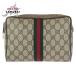 GUCCI Gucci Vintage Old Gucci Sherry линия бежевый Gold металлические принадлежности GGs шкив m парусина клатч 602291