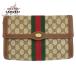 GUCCI Gucci Vintage Sherry линия бежевый GGs шкив m парусина 010 378 клатч ручная сумочка мужской 602555