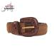  прекрасный товар LOEWE Loewe Vintage 100cm Brown Gold металлические принадлежности n задний / крокодил ремень мужской 603067