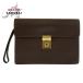 LOEWE Loewe дыра грамм Brown Gold металлические принадлежности кожа клатч ручная сумочка мужской 603713