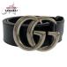 GUCCI Gucci GGma-monto85cm/34 дюймовый черный чёрный серебряный металлические принадлежности кожа 525040 ремень пряжка мужской 603918