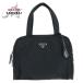 ���i PRADA �v���_ �e�X�[�g �O�p���S�v���[�g �u���b�N �� �V���o�[���� �i�C���� �n���h�o�b�O ���f�B�[�X 604241