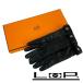 # б/у # Hermes перчатка перчатки wi мужская мода кожа шелк черный #S коробка [449604]5