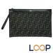  Fendi # прекрасный товар # действующий товар # FF Jaguar do Flat сумка medium клатч PVC парусина черный 7N0134 [688638]14