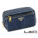 # б/у # Prada сумка макияж косметические мелочи inserting Denim голубой [A72073]