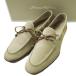 Santoni x BEAMS F солнечный to-ni Beams ef специальный заказ замша мокасины 19517 6.5(25.5cm) бежевая кожа Loafer туфли без застежки обувь 