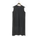 emf.rudoENFOLD 20SS PE double Cross 2 long tunic blouse 300DS130-1930 38 black no sleeve tops 