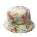  Kids earth вентилятор do over ride KIDS EARTH FUND x override специальный заказ Kids Bucket Hat Kids панама розовый / общий рисунок двусторонний шляпа 