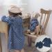 �L�b�Y �x�r�[ ���̎q ���� �����p�[�X �����s�[�X ribbon pattern denim rompers &amp; ops ���{���� �f�j�� �t���� �o�� �����낢 �����N ���� �؍� ��