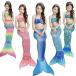  person fish . mermaid swimsuit Kids swimsuit child bikini 3 point set costume play clothes fancy dress Event present party present 