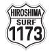 серфинг стикер 1173 Hiroshima эмблема ( белый )