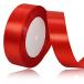 25mm красный атлас лента,23 метров рукоделие для ткань лента, подарок упаковка, волосы лента, день рождения . свадьба. оборудование орнамент 