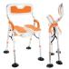 DEWEL ванна стул уход душ стул складной высота 4 -ступенчатый настройка выдерживаемая нагрузка 150kg aluminium сплав производства легкий крепкий уход стул переворачивание предотвращение купальный 