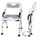 DEWEL ванна стул уход стульчик для ванной душ стул складной высота 4 -ступенчатый настройка выдерживаемая нагрузка 150kg aluminium сплав производства легкий крепкий уход стул вращение 