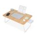 VECELO low стол складной стол ширина 60× глубина 40× высота 28cm дуб bed стол Mini стол предотвращение скольжения имеется выдвижной ящик имеется 