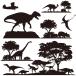  настенный стикер динозавр Dinosaur все 20 цвет tilanosauru -тактный likelatops сделано в Японии Silhouette наклейка 