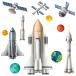  настенный стикер космический корабль сделано в Японии Space Shuttle Rocket спутниковый самолет земля Марс месяц наклейка обои ребенок часть магазин 