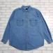  Levi's Denim рубашка б/у одежда длинный рукав XL размер синий REDTAB LEVI*S