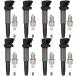 ���¹�͢���ʡ� ECCPP UF522 8 ignition coils wilth 8 iridium Spark Plugs 7092 fo