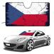 ¹͢ʡRuhho Czech Flag Grunge Design Car Windshield Sunshade, Foldable