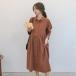 * Brown * One-piece материнство -mmmdr110e материнство One-piece .. одежда кормление одежда салон одежда рубашка One-piece часть магазин надеты 