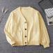 * желтый * M * school кардиган pk405 school кардиган школьный свитер вязаный кардиган свитер 