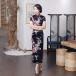 * черный * L размер * платье в китайском стиле длинный pmydress001 платье в китайском стиле длинный коричневый ina одежда костюмированная игра маскарадный костюм короткий рукав большой размер 