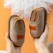 * Brown * 12cm * салон обувь ребенок pmykidsho02 салон обувь Kids боа bell спальное место тапочки Kids тапочки предотвращение скольжения 