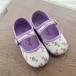 * лиловый * 16(15.5cm) * Kids сменная обувь цветок вельвет сменная обувь Kids Kids обувь .... салон надеть обувь закрытый обувь ....