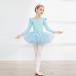 * длинный рукав × голубой * 140cm * балет Leotard верх и низ в комплекте Kids yleotard5063 балет Leotard Kids 