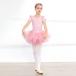 * Short рукав × розовый * 140cm * балет Leotard верх и низ в комплекте Kids yleotard5063 балет Leotard Kids 
