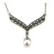 󥰥СŴۤȥߥ졼ȥѡɥåץͥå쥹 Sterling Silver Marcasite and Si ¹͢