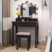Tiptiper Vanity Desk, Vanity Table with Lighted Tri Folding Mirr ¹͢