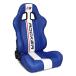 IKON MOTORSPORTS universal racing seat dual slider attaching blue PU leather white stripe li parallel imported goods 