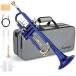 Asmuse BB standard trumpet set beginner oriented brass made student trumpet musical instruments hard case attaching ( blue ) Asmuse B parallel imported goods 