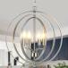 Derksic Modern Orb Chandelier 18'' 4 Light Globe Chandelier with ¹͢