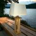 Rustic Farmhouse Battery Operated Live Edge Wood Table Lamp 28