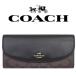 ★特別SALE★【送料無料】 F54022 IMAA8 コーチ COACH 長財布 ブラウン×ブラック シグネチャー PVC レザー スリム アウトレット レディース