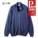 GIM / Jim Super140's Ultra тончайший шерсть 14G полный Zip вязаный ( голубой )