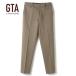 GTA /ji- чай a- полиэстер искусственный шелк стрейч фланель no- плиссировать талия автомобиль - кольцо брюки (DAVIDE/90014) ( бежевый )